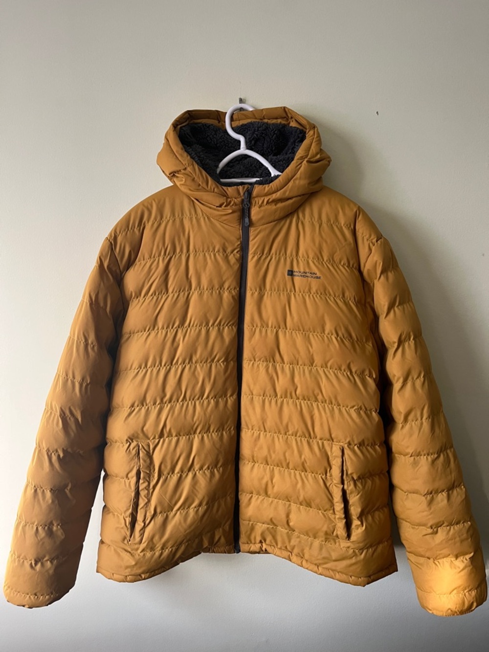 Mountain warehouse Mustard Puffer Jacket with Hood